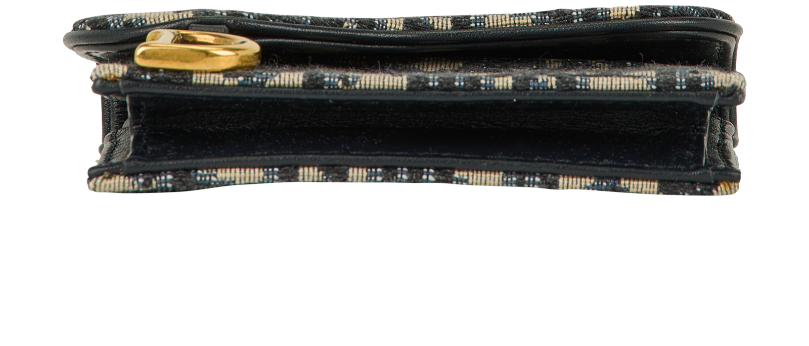 Christian Dior Oblique Saddle Card Holder, &pound;190, Accessories, Beige/Blue, Canvas, Top view